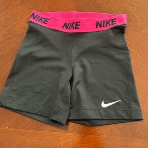 Nike Black Shorts with Pink Waistband size small